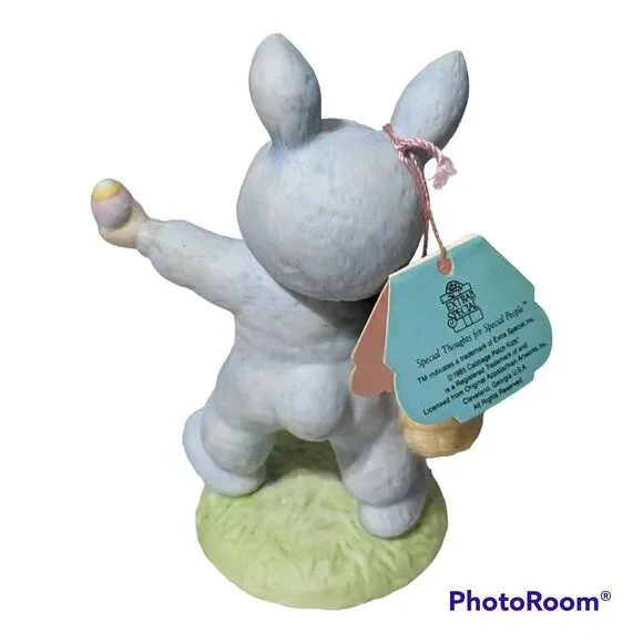 Xavier Roberts Our Easter Bunny Cabbage Patch Bunny Figurine 1985 Signed - Picture 2 of 9